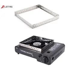 [Jetingbuy] Tela De Vento Para Fogão A Gás Ao Ar Livre Protetor Dobrável Queimador De Aço Inoxidável Nova