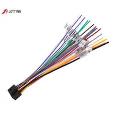 [Jetingbuy] Plugue De Fio De Buzina De Energia Universal , 16 Pinos , Adaptador De Chicote De Fiação De Áudio De Carro ,