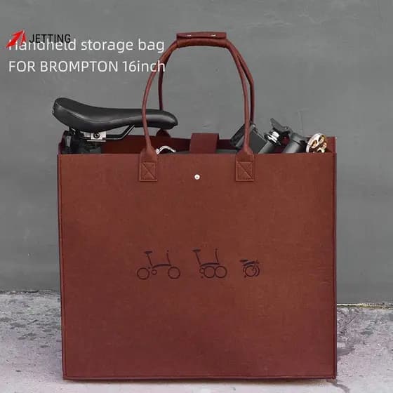 [Jetingbuy] 1 PCS Leve Fasionable Dobrável Bolsa De Armazenamento De Bicicleta Para 14-16 Polegada Sacola Transporte Nov