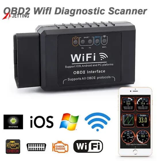 [Jetingbuy] ELM327 WIFI OBD OBDII Scanner De Ferramenta De Verificação De Diagnóstico De Carro Automático Para IOS Andro