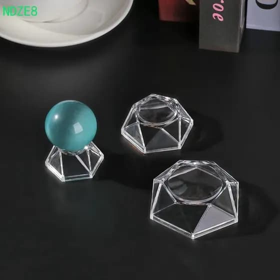 ALISONDZ Base De Bola De Cristal Vôlei Decoração De Quartzo Transparente Suporte De Esfera Acrílica