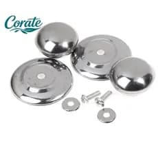 [Corate] 2 Unidades/Conjunto Botão De Tampa Substituível De Aço Inoxidável Pan Pot De Vidro Alça