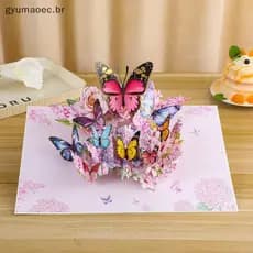 [GYU] Cartão 3D Up Postal De Amor Feito À Mão Para Presente De Aniversário Dos Namorados BR