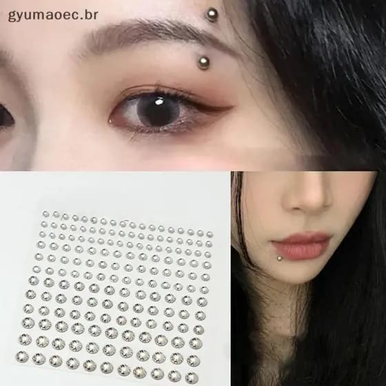 [GYU] 165/180 Unidades De Cristal Strass Nariz Studs Vara Falsa No Corpo Gemas Sem Piercing Labiais Para Mulheres Adoles