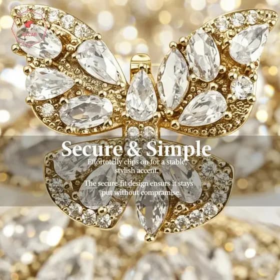 AACAR Zircão Fone De Ouvido Clipe Brilhante Borboleta Design DIY Personalizado Acessório Para Decoração Uso Diário Novo