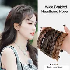 AACAR Argola Trançada Larga , Acessórios De Cabelo Da Moda , Faixa Elástica Antiderrapante Para Mulheres E Meninas , Nov