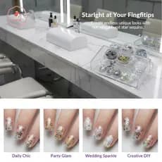 AACAR Mini Pentagrama Vazado Brilhante , Acessórios Para Arte Em Unhas , Glitter Pó , Lantejoulas , Decorações De , Ferr