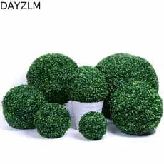 DAYZLM Planta Bola De Plástico Artificial Casa Decoração Ao Ar Livre Festa De Casamento Esférica Realista Suspensa