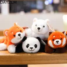 DAYZLM Guaxinim Urso Pelúcia , Preguiça Husky Porco Panda Deitado Animal , Travesseiro Macio Dos Desenhos Animados Bonec