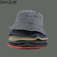 Boné Jeans Lavado DAYZLM , Chapéu De Balde Para Viagem De Adolescente Pescador De Aba Grande Escalada E Caminhada