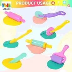 DARBY Acessórios De Argila De Modelagem , Mini Molde De Plasticina 3D Criativo DIY , Kit De Ferramentas De Massa De Cor