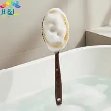 Escova De Banho Durável Com Cerdas De Fibra De Coco H & L Cabo Longo Para Experiência Semelhante A Spa Em Casa { th }
