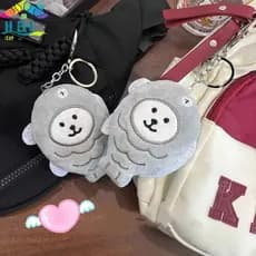 Chaveiro De Pelúcia Fofo De Urso De Peixe , Brinquedo De Boneca De Desenho Animado Para Mulheres , Meninas , Bolsa , Orn