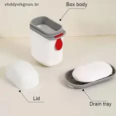 vhddyvikgnon Saboneteiras Portáteis Caixa De Armazenamento Selada À Prova Dwaterproof Água Viagem Casa Banheiro Sabão Ao