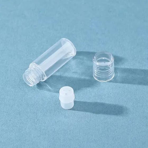 vhddyvikgnon 5 Unidades Mini Transparente 3ml Vazio Recipiente De Pó Solto Garrafa De Plástico Com Peneira De Plugue De 