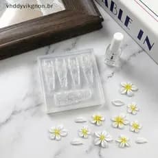 vhddyvikgnon Molde De Unha Reutilizável , Flor 3D , Modelo De Silicone , Design De Pétala Para Arte Em Unhas , Esmalte G