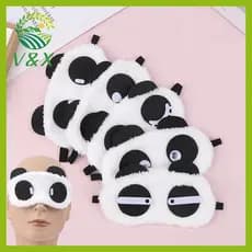 [Snowth] Design Fofo Acessórios De Moda Panda De Pelúcia Máscara Para Os Olhos Viagem Dormir Soft Eyeshade Capa Portátil