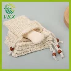[Snowth] Saco De Sabão De Espuma De Linho De Algodão Natural , Rede De Malha , Massagem , Esfoliante , Ferramenta De Lim