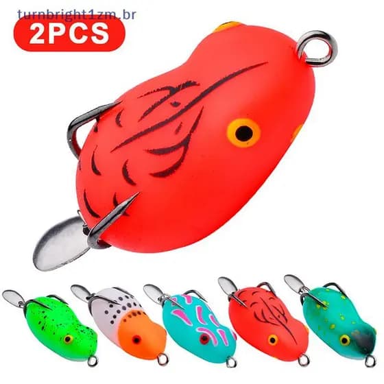 Isca De Mini Sapo Para Pesca De Robalo 4.5 Cm 7g Simulação Macia Pescadores Profissionais BR