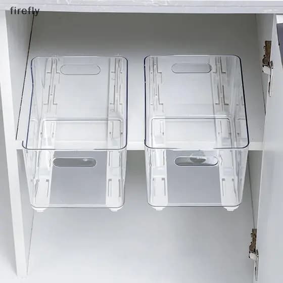 [Firefly] 2 Pçs/Set Slides Brancos Gaveta Trilhos Deslizantes Bin Tras Para Cozinha Quarto Armário Pullout Tra Cesta Pul