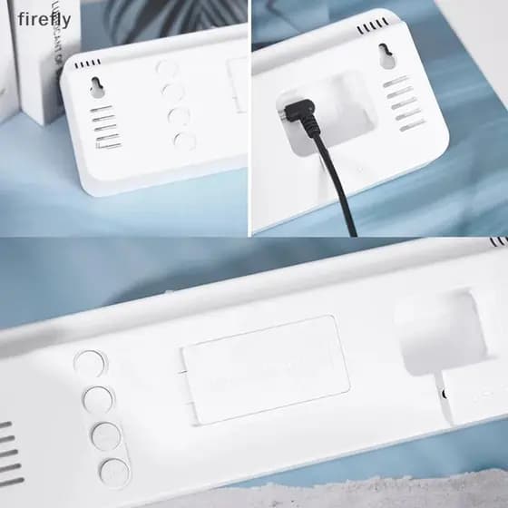 [Firefly] Grande Parede Digital Clo Temperatura E Umidade Semana Display Brilho Ajustável Eletrônico LED Alarme De Mesa