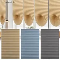 ziyulinph Tons Autoadesivos Meia Janela Não Tecido Dobrável Cortina Banheiro Varanda Sala De Estar Cortinas Plissadas BR