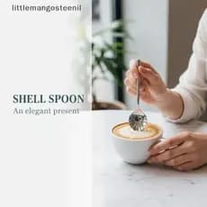 Pequena Colher De Café Concha De Aço Inoxidável Resistente À Corrosão Reutilizável Sobremesa Mexendo Para Chá Da Tarde P