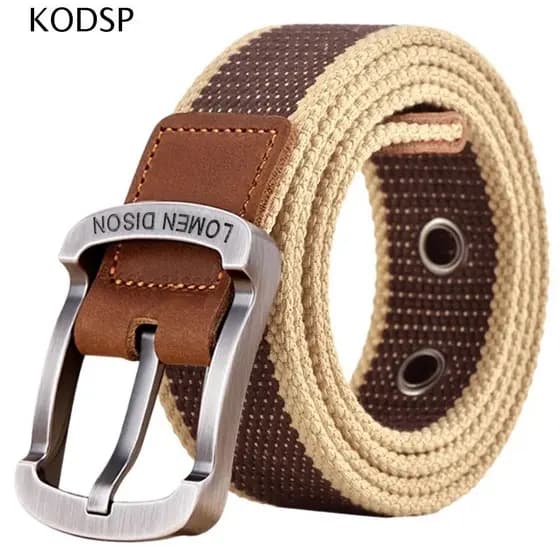 Cinto De Negócios Masculino KODSP , Cintura De Lona De 3.5 Cm De Largura , Nylon Listrado Multifuncional