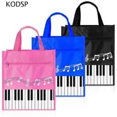 Bolsa De Armazenamento De Mercearia KODSP , Colorida Lavável Para Chaves De Piano , Sacola Reutilizável Portátil De Ombr