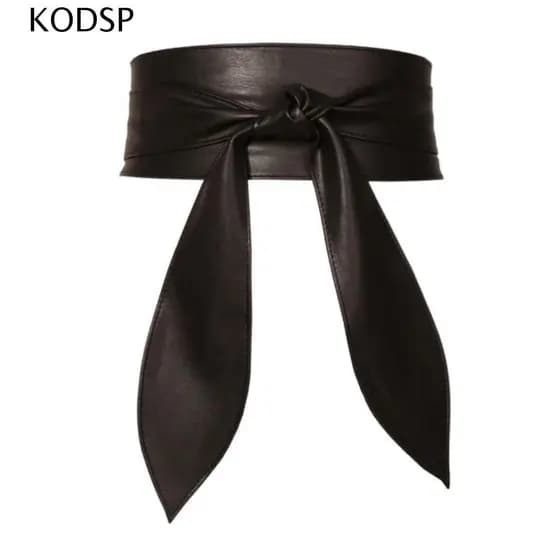 KODSP Cintura Feminina , Cinto De Couro PU Com Fita Estilo Coreano , Cintos Jeans Largo