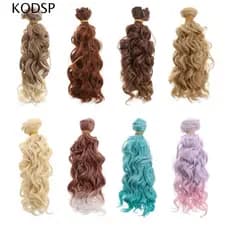 KODSP Boneca Peruca De Cabelo Menina Brinquedos Moda BJD Alta Temperatura 1/3 1/4 1/6 Ouro Marrom