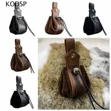 Bolsa De Moedas Portátil Nórdica KODSP , Cinto Medieval Com Cordão De Couro Sintético Ajustável