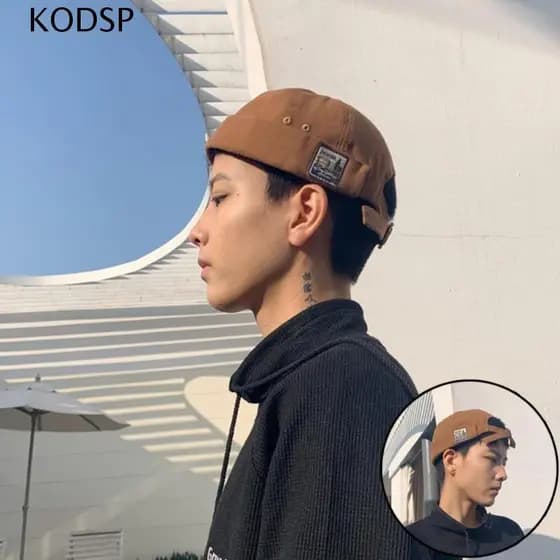 Chapéu Sem Aba KODSP Unissex , Cúpula De Algodão Masculino Feminino Solidéu , Boné Docker Gorras Viseira Melão Cap