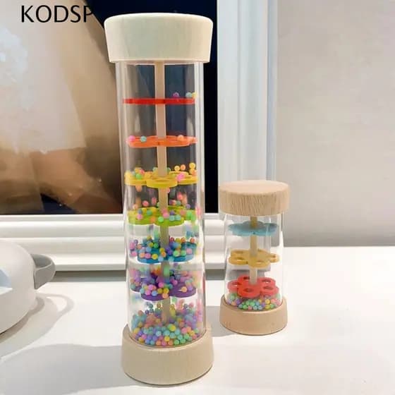 Brinquedo Musical De Bastão De Chuva KODSP , Chocalhos Para Crianças , Ampulheta De Arco-Íris