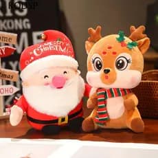Brinquedos De Pelúcia Recheados De Natal KODSP , Bonecos De Papai Noel Boneco De Neve , Linda Boneca De Rena