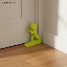 Rolha De Portaza , Bonito Empurrando Em Forma De Homem , Base Durável Antiderrapante , Resistente Para Pisos Laminados D