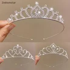 [Estrela] Coroa Dourada Acessórios Para Cabelo De Casamento Cristal Strass Tiaras E Coroas Enfeite De (s)
