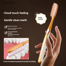 [Estrela] 6 Peças De Escova De Dentes De Cerdas Macias De Cabeça Grande , Design Largo Antiderrapante , Com Estendida Em