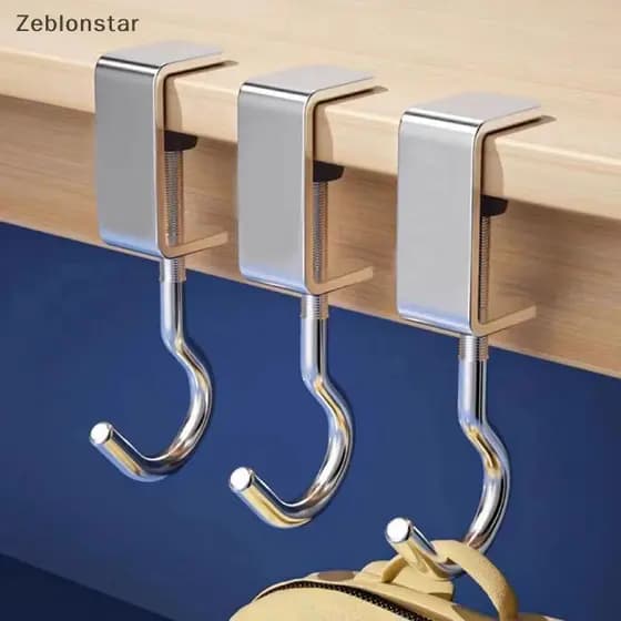 [Estrela] Gancho Para Bolsa Suspensa Sem Perfurações , Mesa De Estudante , Lateral Pendurar , Suporte , De Multifunciona