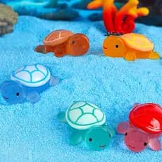 Pequeno Tanque De Peixes Micro Paisagem Decoração Noctilucente Pequena Tartaruga Musgo Paisagismo Resina Artesanato Orna