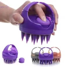 [DASK] Escova De Shampoo De Silicone Com Dissipação De Pressão , Dispensador De Óleo , Massageador De Cabeça Alça , Puri