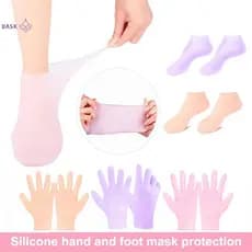 [DASK] SPA Silicone Anti Cra Foot Mask Previne Ressecamento Conjunto De Máscara Para Pés E Mãos Pedicure Sos Luvas Hidra