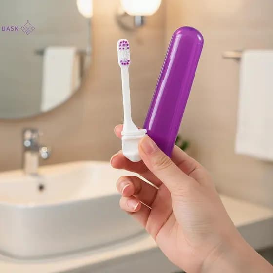 [DASK] 1 Unidade Escova De Dentes Dobrável Portátil Tamanho Poeta Leve Para Acampamento , Caminhada , Viagens Ao Ar Livr