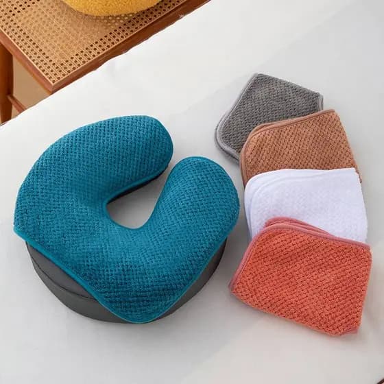 [DASK] Toalhas De Almofada De Cabeça De Lã Coral Em Forma De U Capas Facial Thiened Encosto Cuidados Faciais Beleza SPA