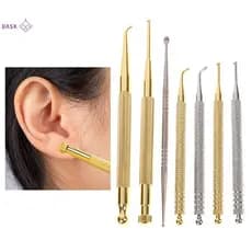[DASK] 1 Pcs Sonda De Ponto De Acupuntura Caneta Auricular De Aço Inoxidável Beleza Orelha Zona Reflexa Massagem Detecçã