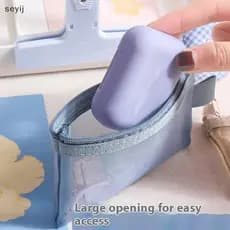 [seyij] 1 Peça Portátil Mini Bolsa De Armazenamento De Malha Com Zíper Moedas Pequena Quadrada Transporte Viagem