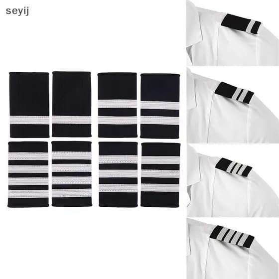 [seyij] 1 Par De Roupas Decoração Dragonas Camisas Pilotos Profissionais Uniforme Artesanato Emblemas De Ombro Vestuário