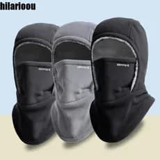 HILARIOOU Capuz E Chapéu Quente , Boné De Ciclismo Balaclava Térmica À Prova De Vento Grosso Para Esqui Frio
