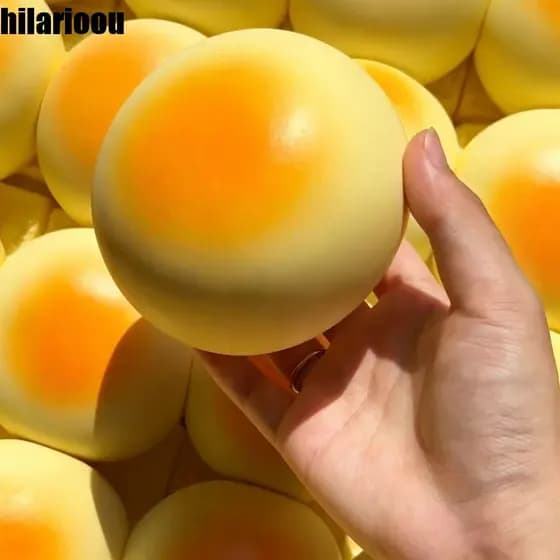 HILARIOOU Pão Havaiano Mole , Mão Relaxar Macio Calmante Leite Espremer Brinquedos , Simulado Brinquedo De Recuperação L