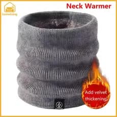 HomeLiving Cachecol De Malha Inverno Quente Snood Cachecóis Sólido Thien Lã Pele Ne Mais Unisex Masculino Anel Feminino
